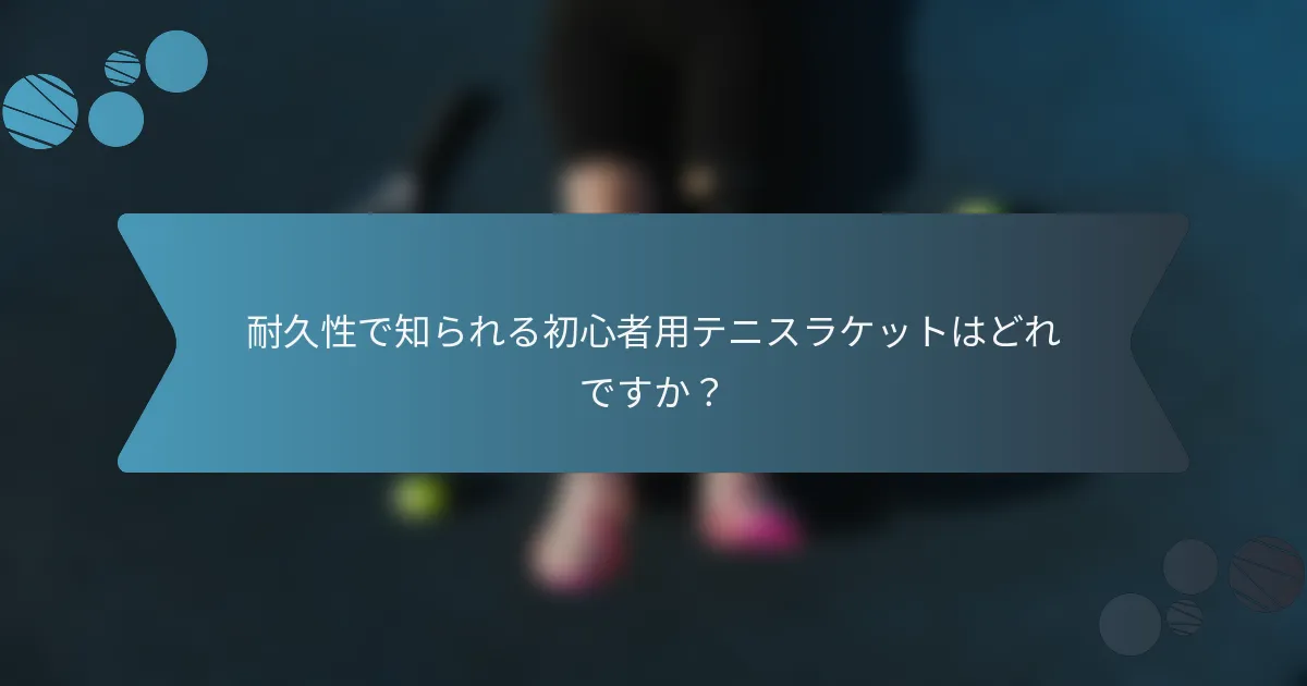 耐久性で知られる初心者用テニスラケットはどれですか？